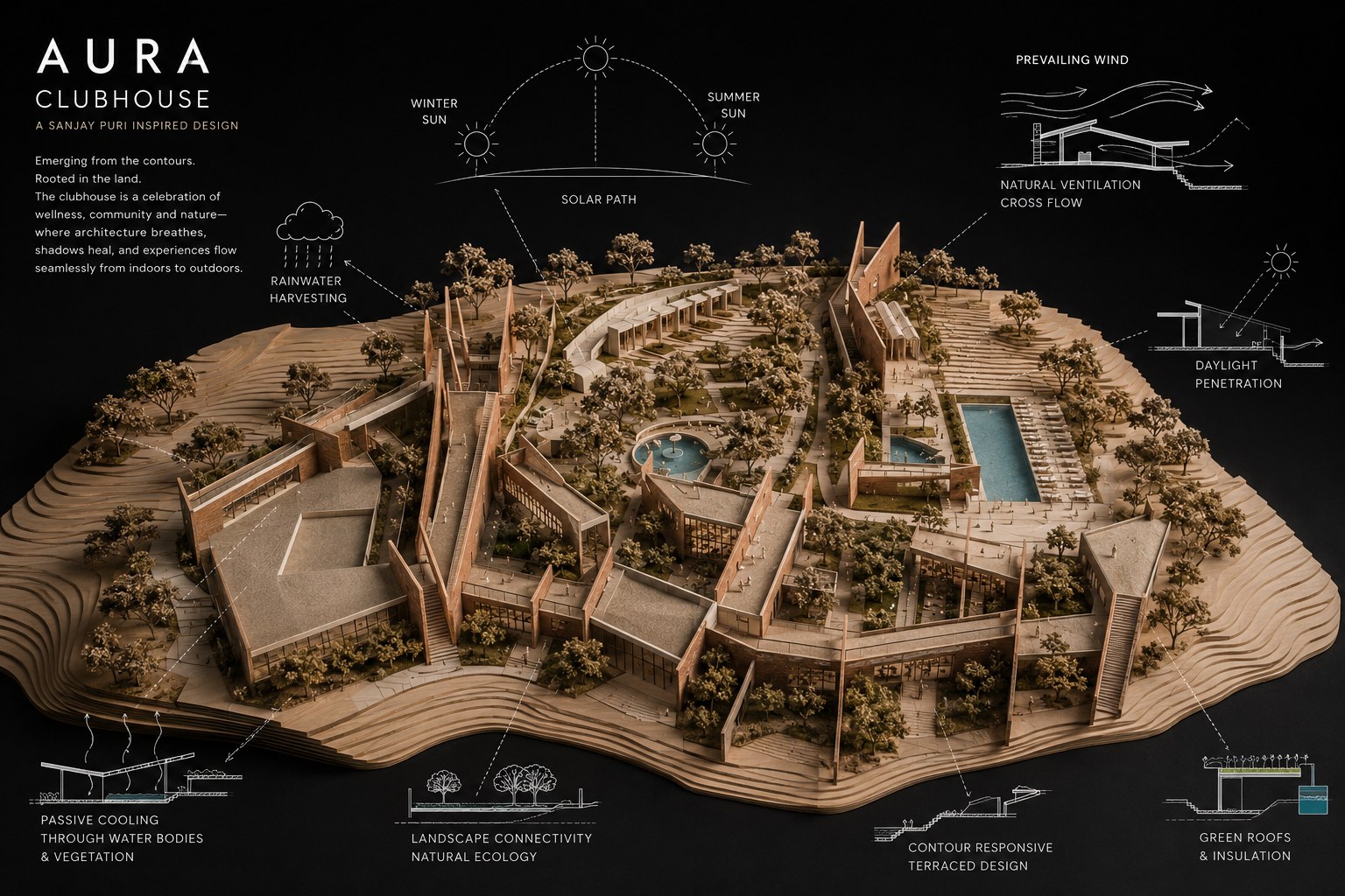 AURA — architectural model board by Ar. Sanjay Puri