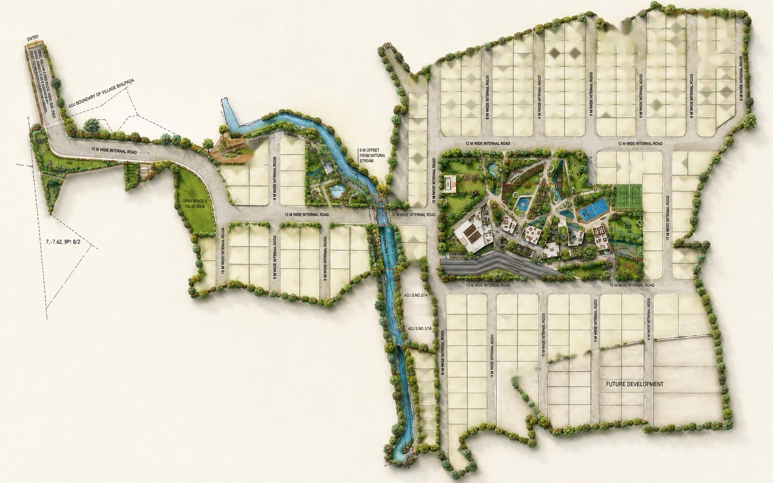 AURA ESTATE — approved sales layout overview, Phase 1
